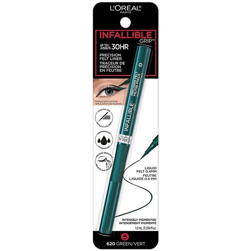 L'Oreal Paris Infallible Grip Precision Felt Eyeliner, Smudge Resistant, Long Lasting Waterproof Eyeliner 0.03 fl oz