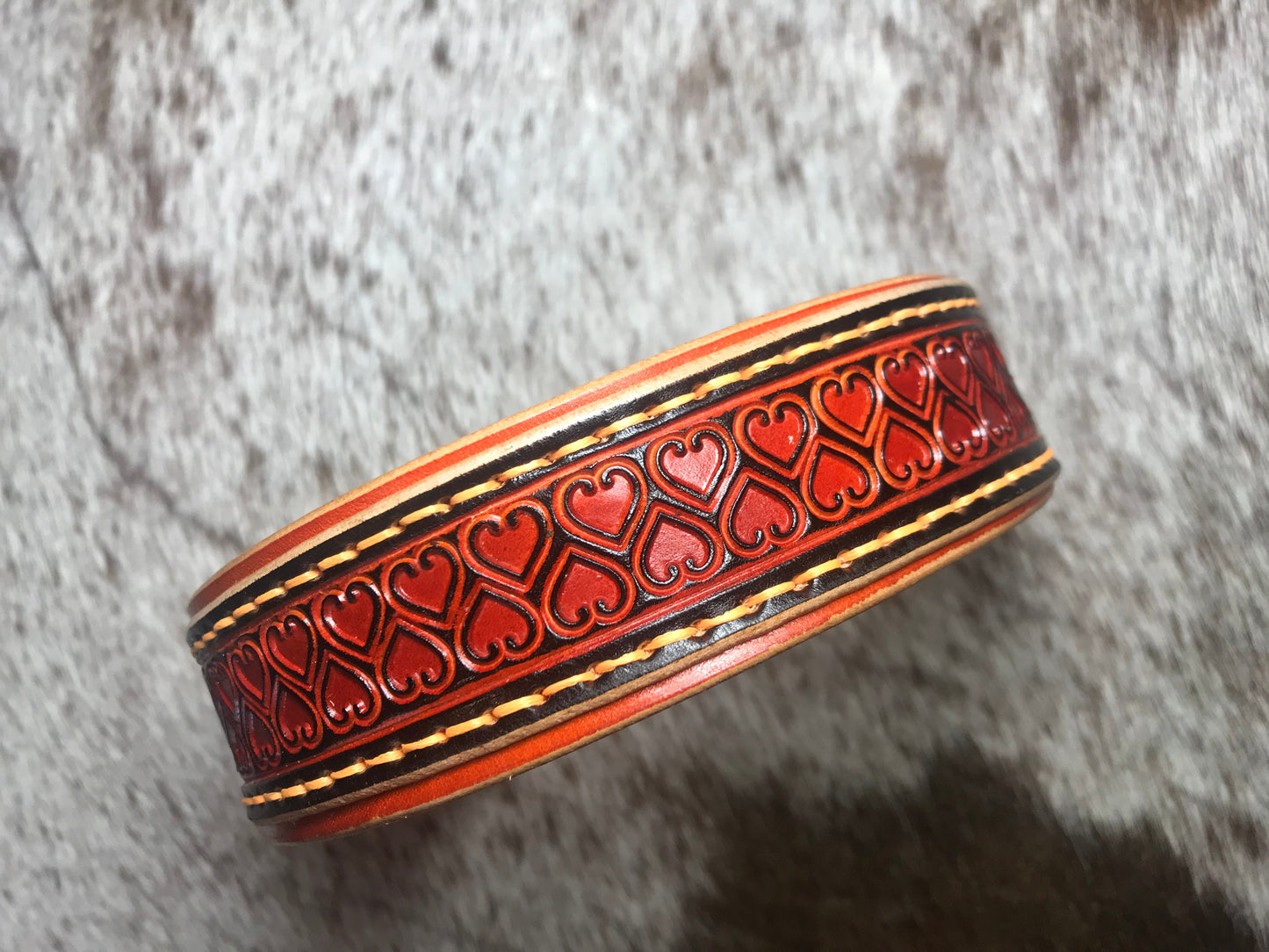 Black Double love heart custom layered collar