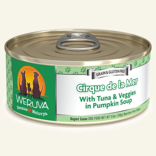 Weruva Dog Cirque De La Mer with Tuna and Veggies in Pumpkin Soup 5,5oz, Case Of 24