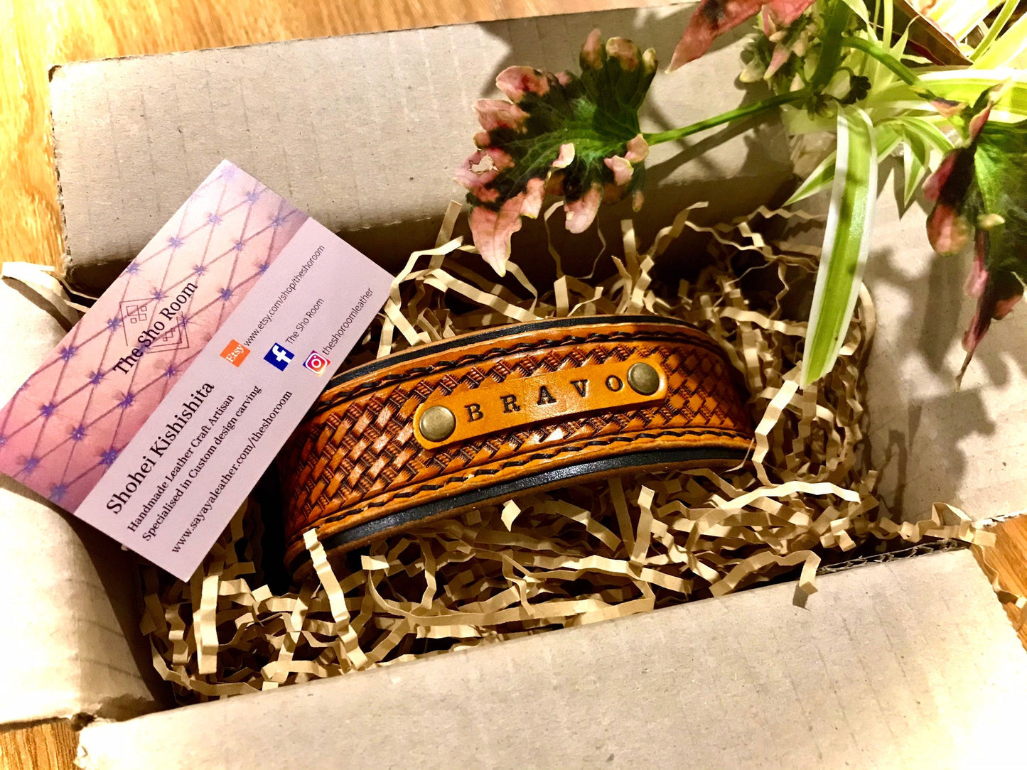 Basket Weave double layered collar