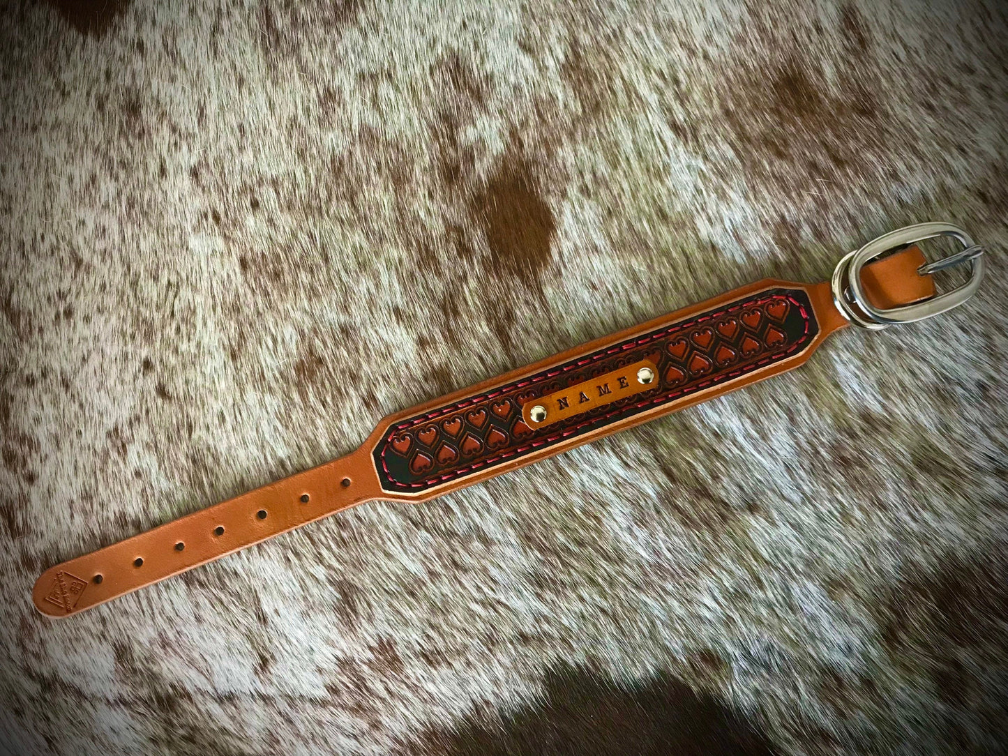 Black Double love heart custom layered collar