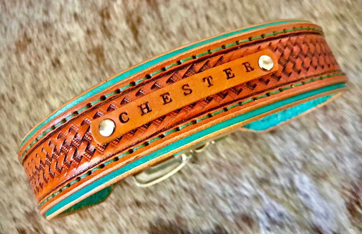 Basket Weave double layered collar